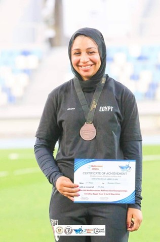 CIC Student Nada Suleiman Wins Bronze Medal at Mediterranean Championship