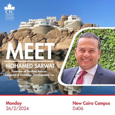 proudly hosted Mr.Mohamed Sarwat, the visionary founder of Benben Aswan and Ecolodge Development Co.